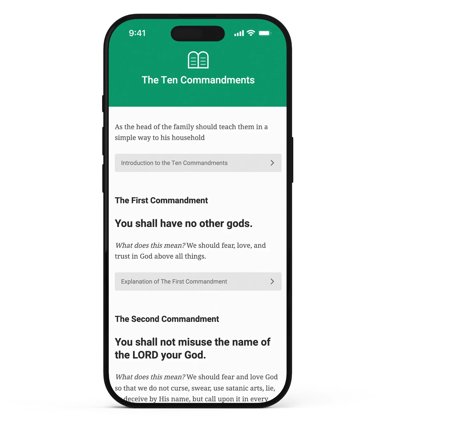 Luther's Small Catechism App